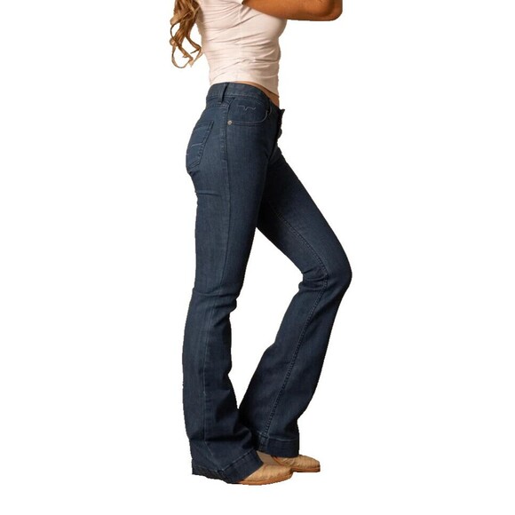 Kimes Ranch Jeans Womens Lola NWT SZ 8X30 Blue FlareTrouser Cuff 2110/2331 - Picture 5 of 7